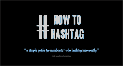 Desktop Screenshot of howtohashtag.com